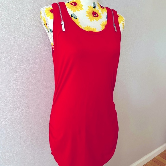 Michael Kors Tops - Michael Kors Red Sleeveless Tank